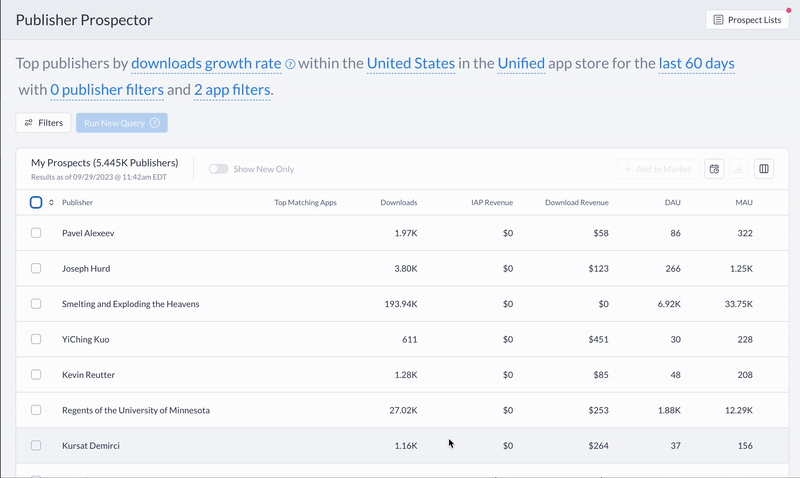 export results